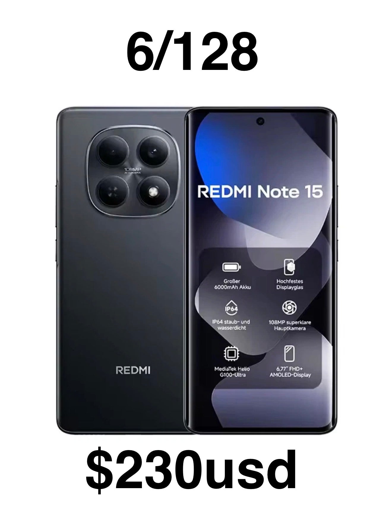 Redmi note 15 6/128