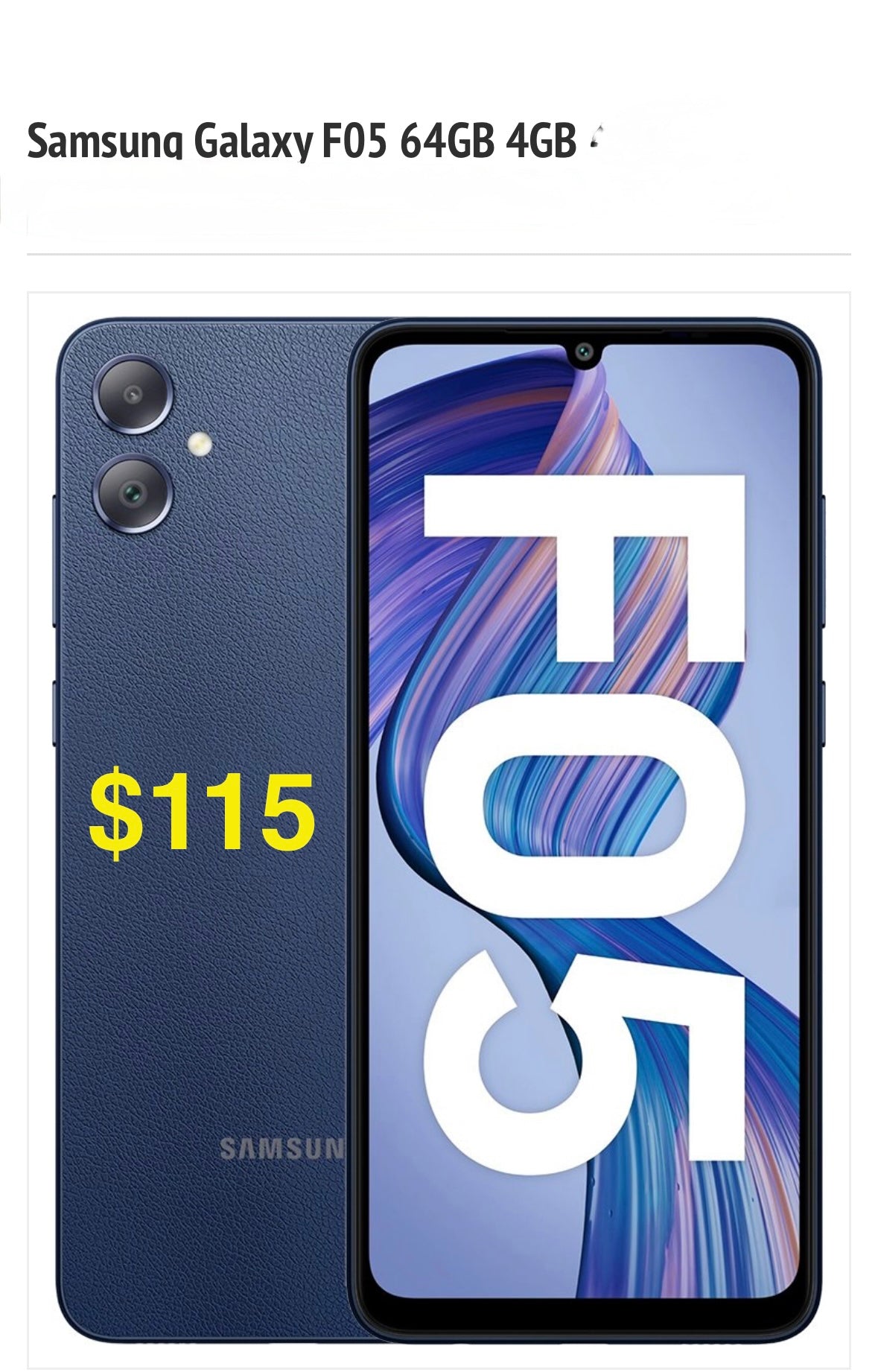 Telefono Samsung f05 4/64
