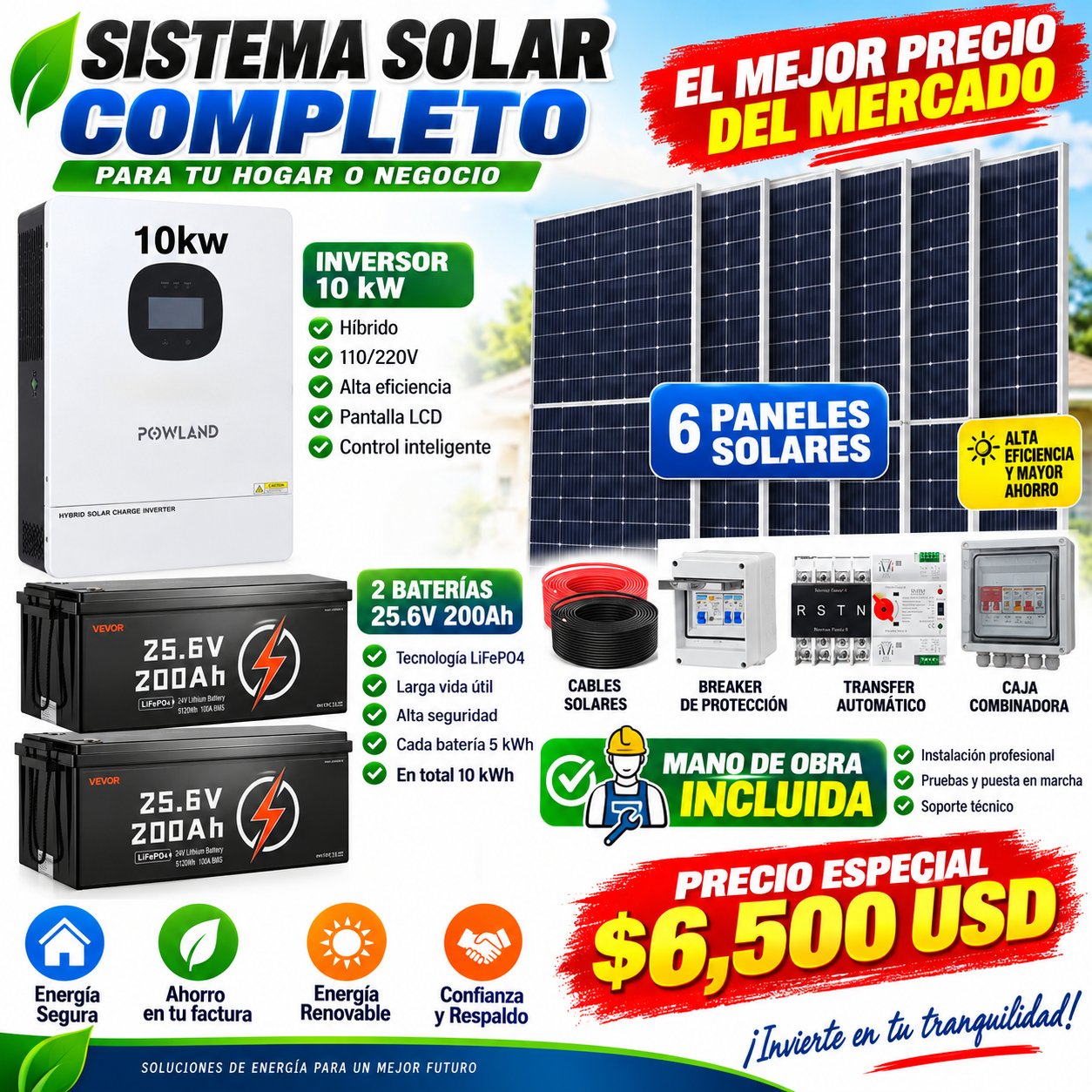 Kit solar 10k 110 y 220