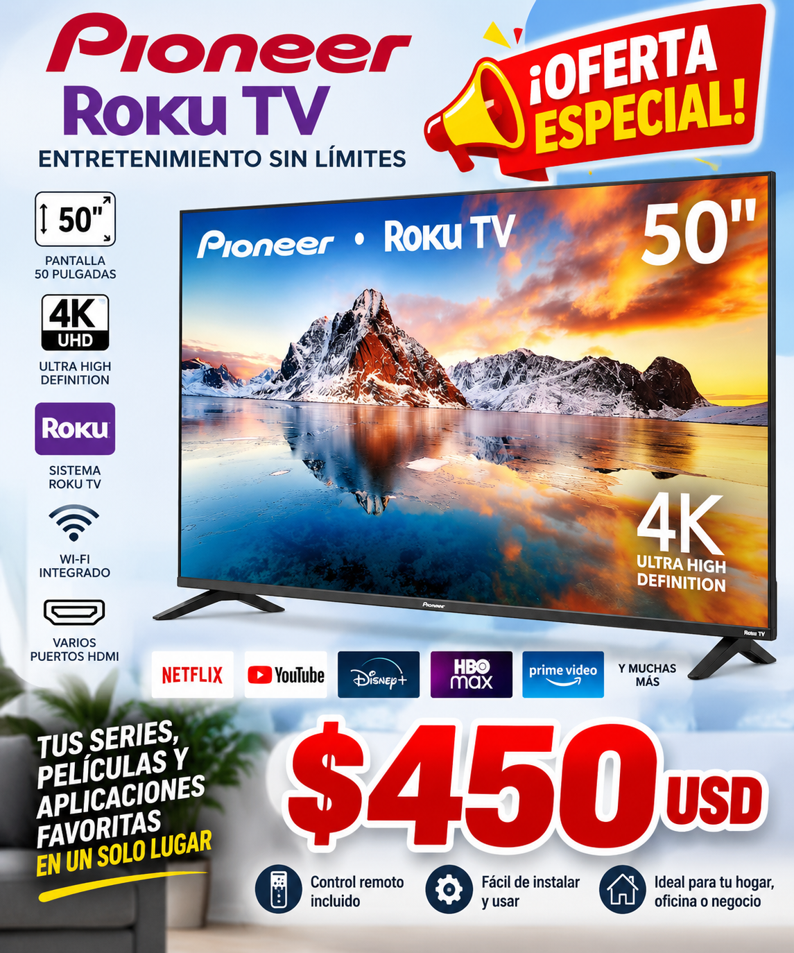 Tv pioner 50”