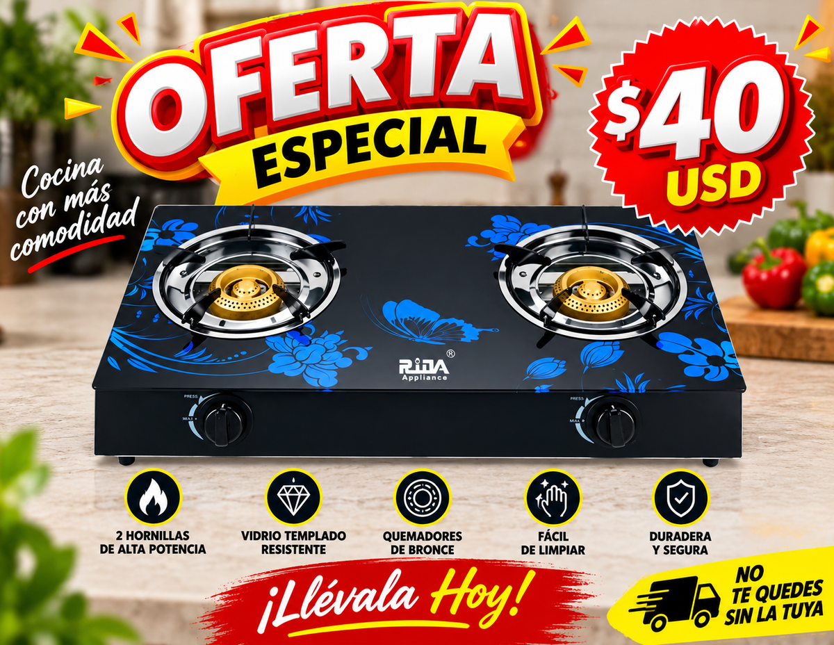 Fogon de gas de vidrio 2Q