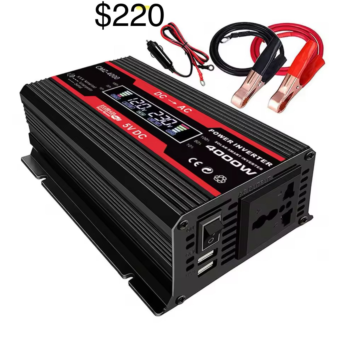 Convertidor 12v a 110v y 220v 4000w