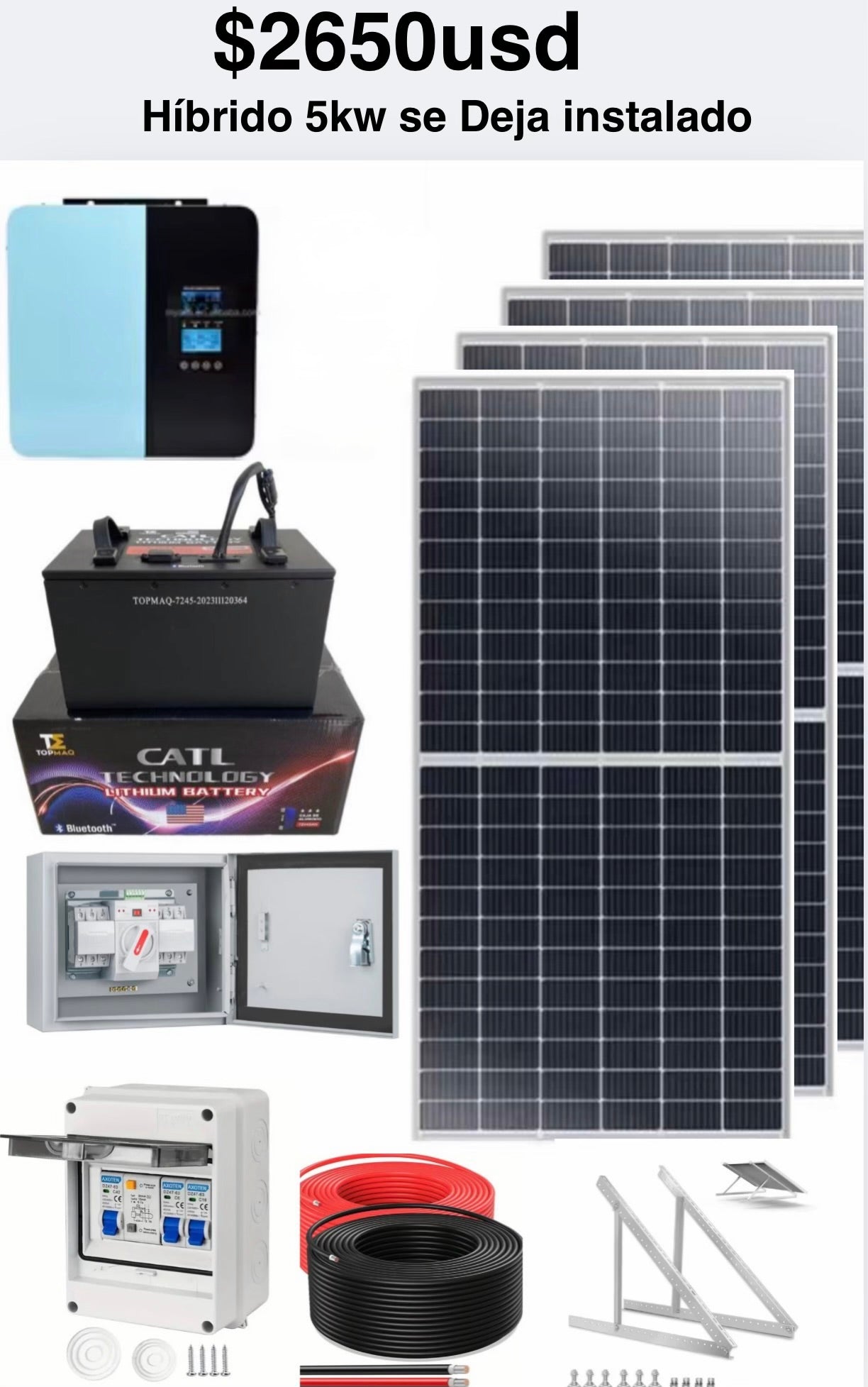 Kit solar se Deja intalado