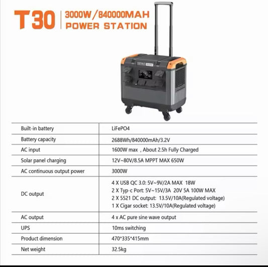 Estacion de energia 3000w 2688wh