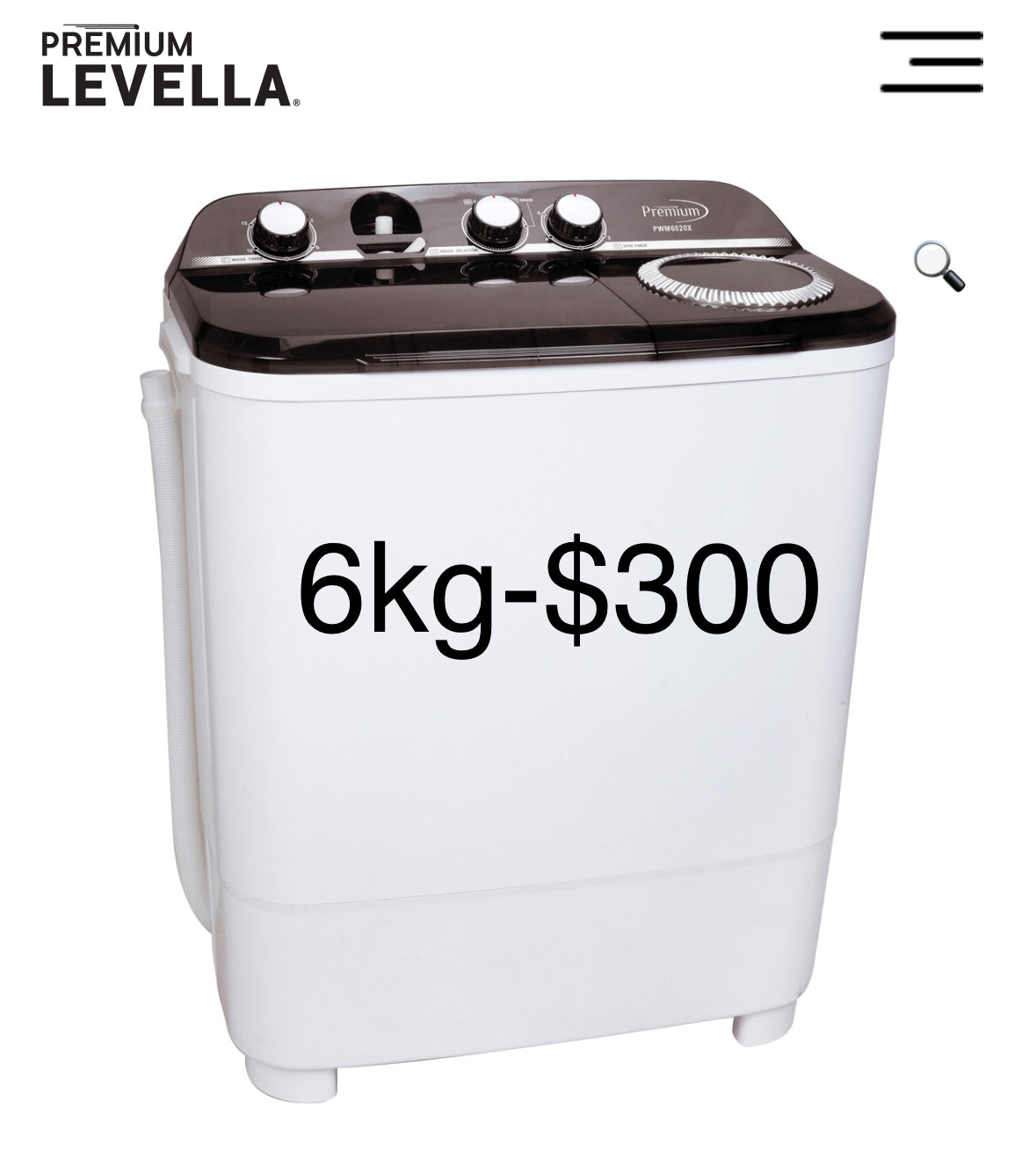 Lavadora semiautomática Premiun levella 6kg