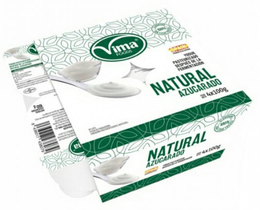 Yogourt natural y fresa 100g