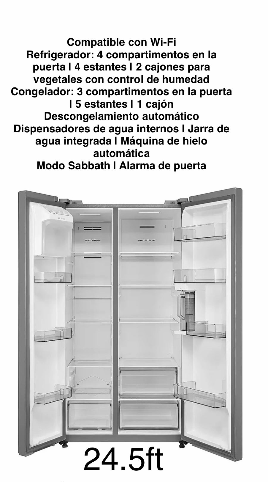 Refrigerador midea 24.5ft