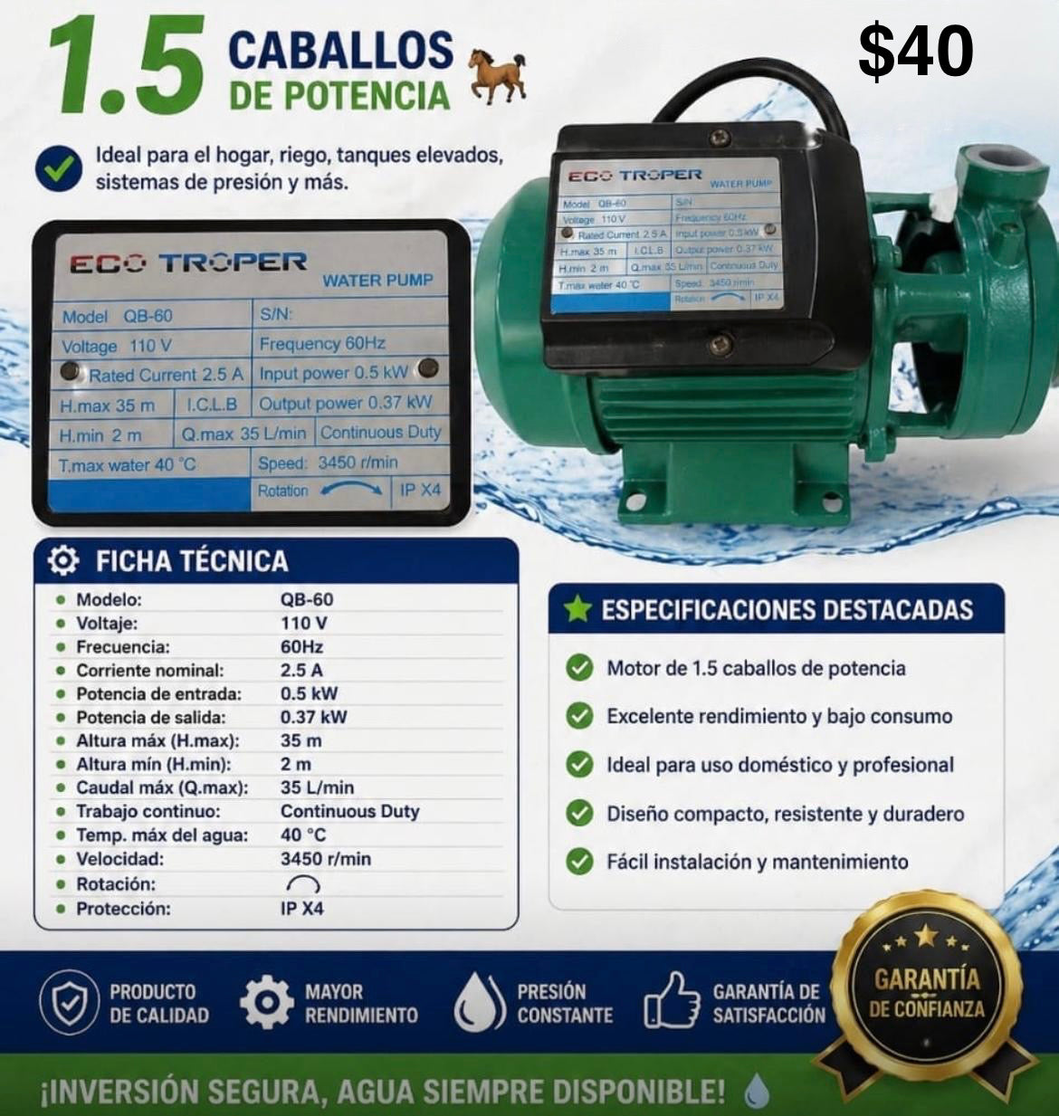 Turbina 1.5caballos de fuerza