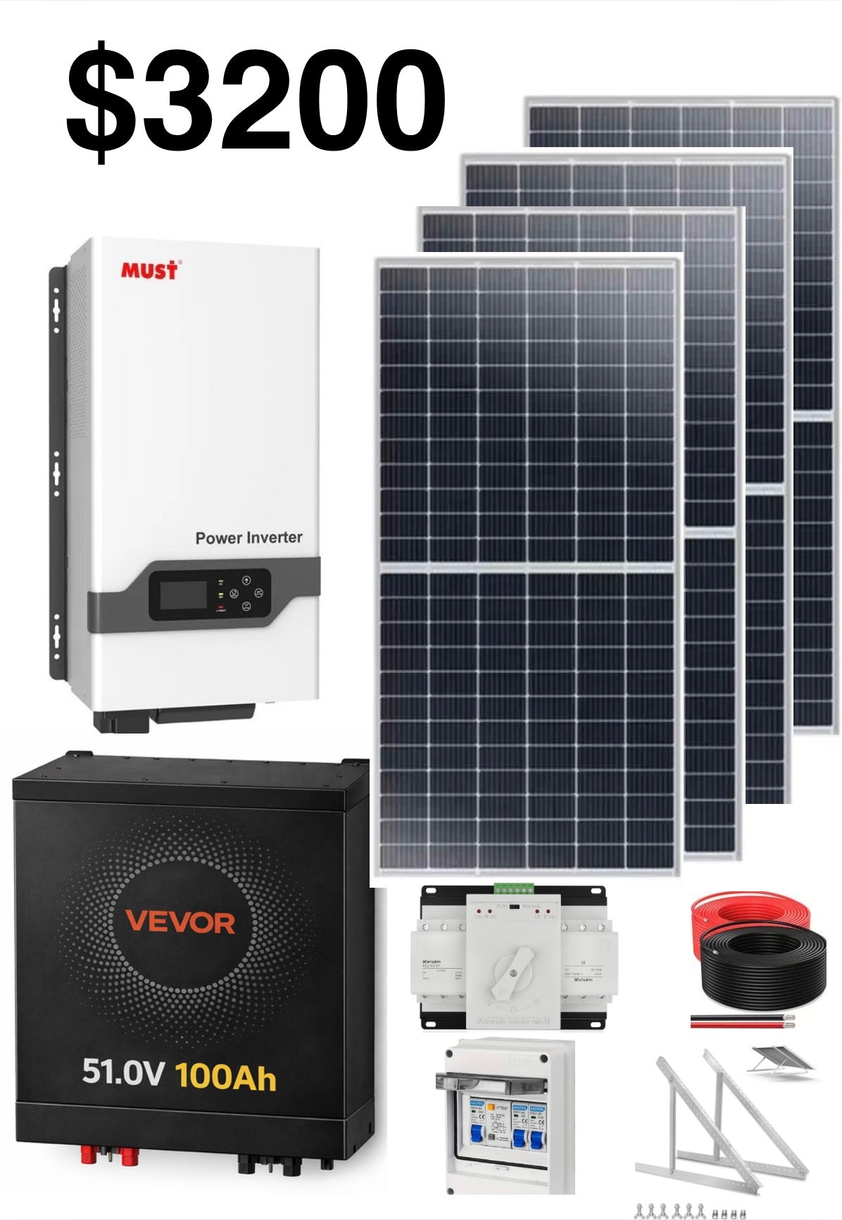 Kit solar 110 y 220v(5100kwh)