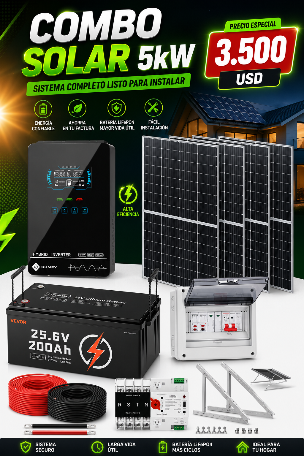 Kit solar 5k