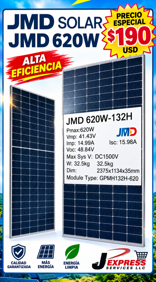 Paneles solares JMD 620w