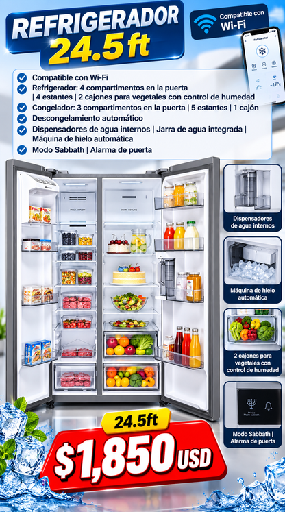 Refrigerador midea 24.5ft