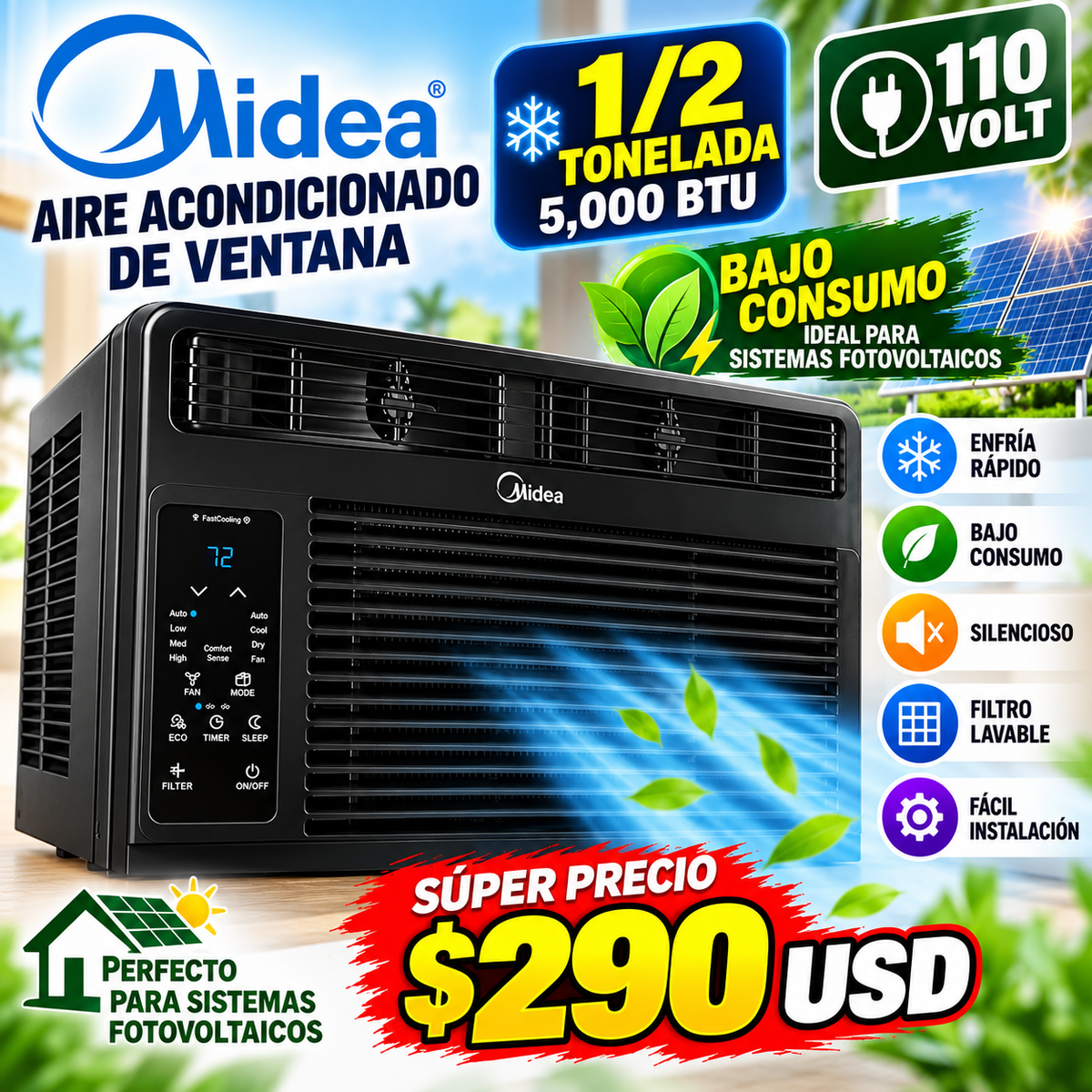 Aire de ventana midea
