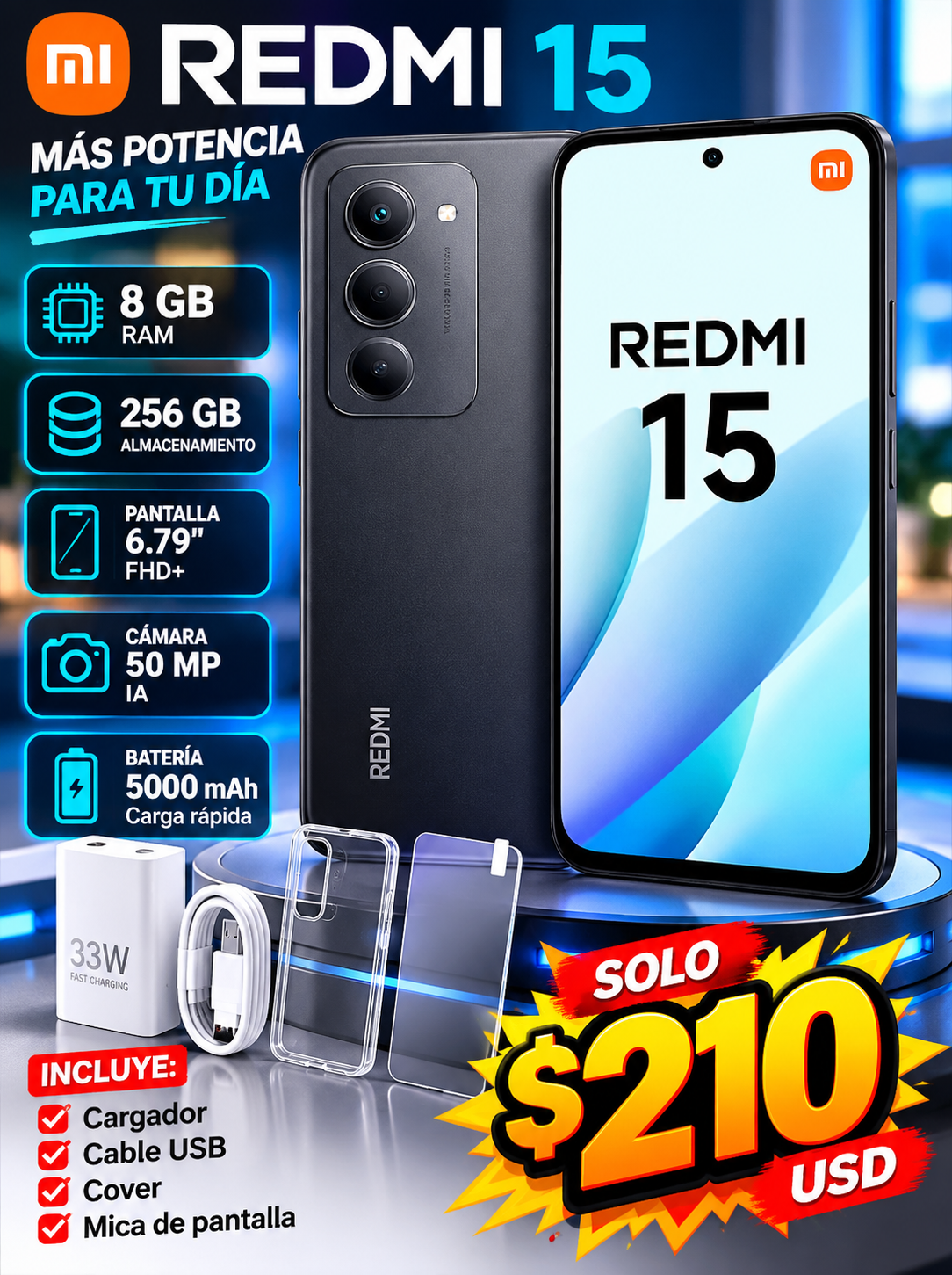 Redmi 15 de 8/256