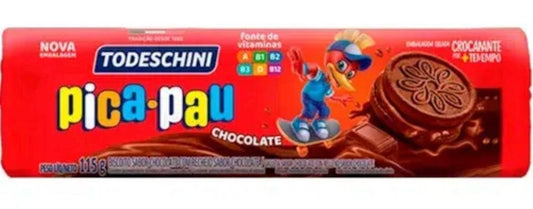 Tubo de galleta rellena chocolate